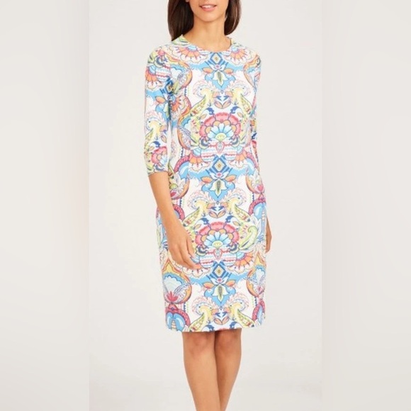 J. MCLAUGHLIN CATALYST DRESS IN MADRID PAISLEY S - Picture 1 of 15